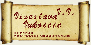 Višeslava Vukoičić vizit kartica